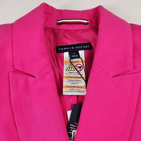 NWT Tommy Hilfiger Adaptive Women Magnetic Closure Double Breasted Blazer Size 4 - Picture 2 of 13